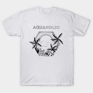 Aquaholic - tropical design T-Shirt